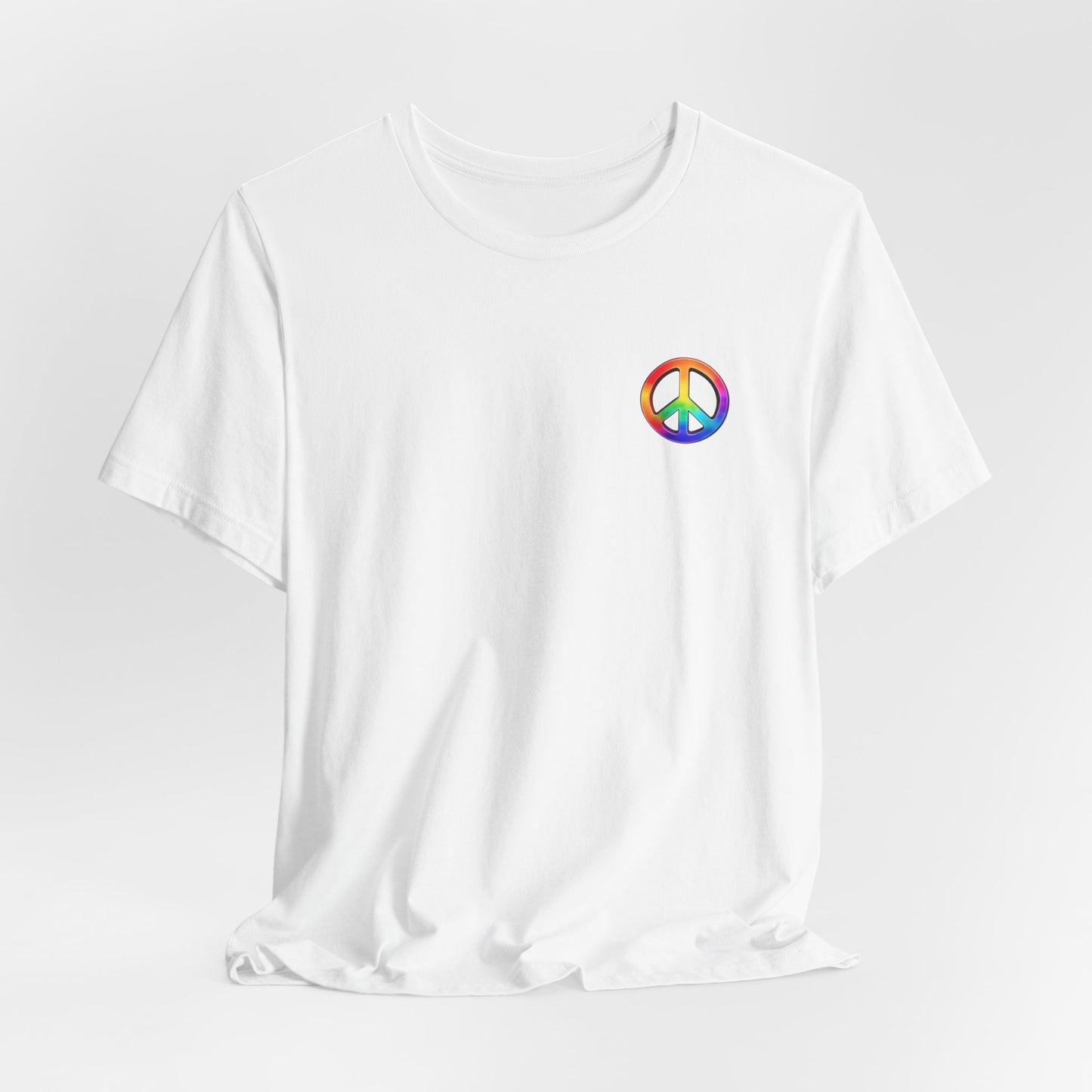 Peace Sign Tie-Dye Tee — Rainbow Hippie Peace Symbol T-Shirt