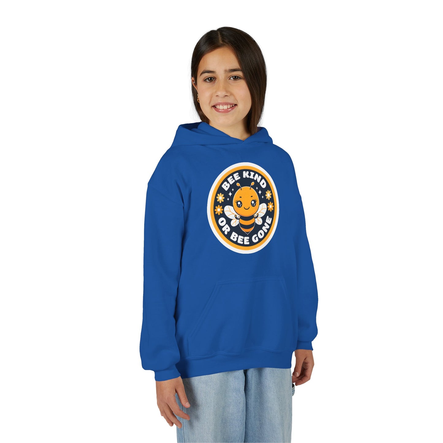 Bee Kind Badge hoodie | Youth Hoodie, Cute Bee Graphic