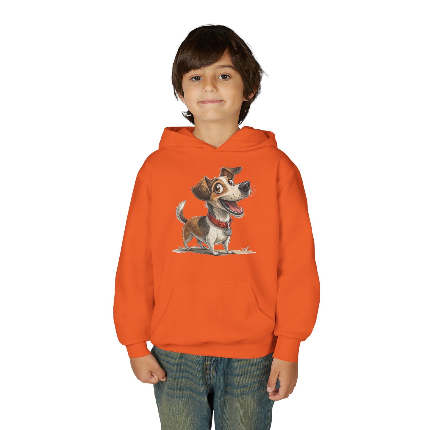 Kids Dog Hoodie – Cute Cartoon Jack Russell Puppy Sweatshirt (Custom Name Option)