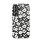 Floral Noir Tough Phone Case — Black & White Flower Protective Cover