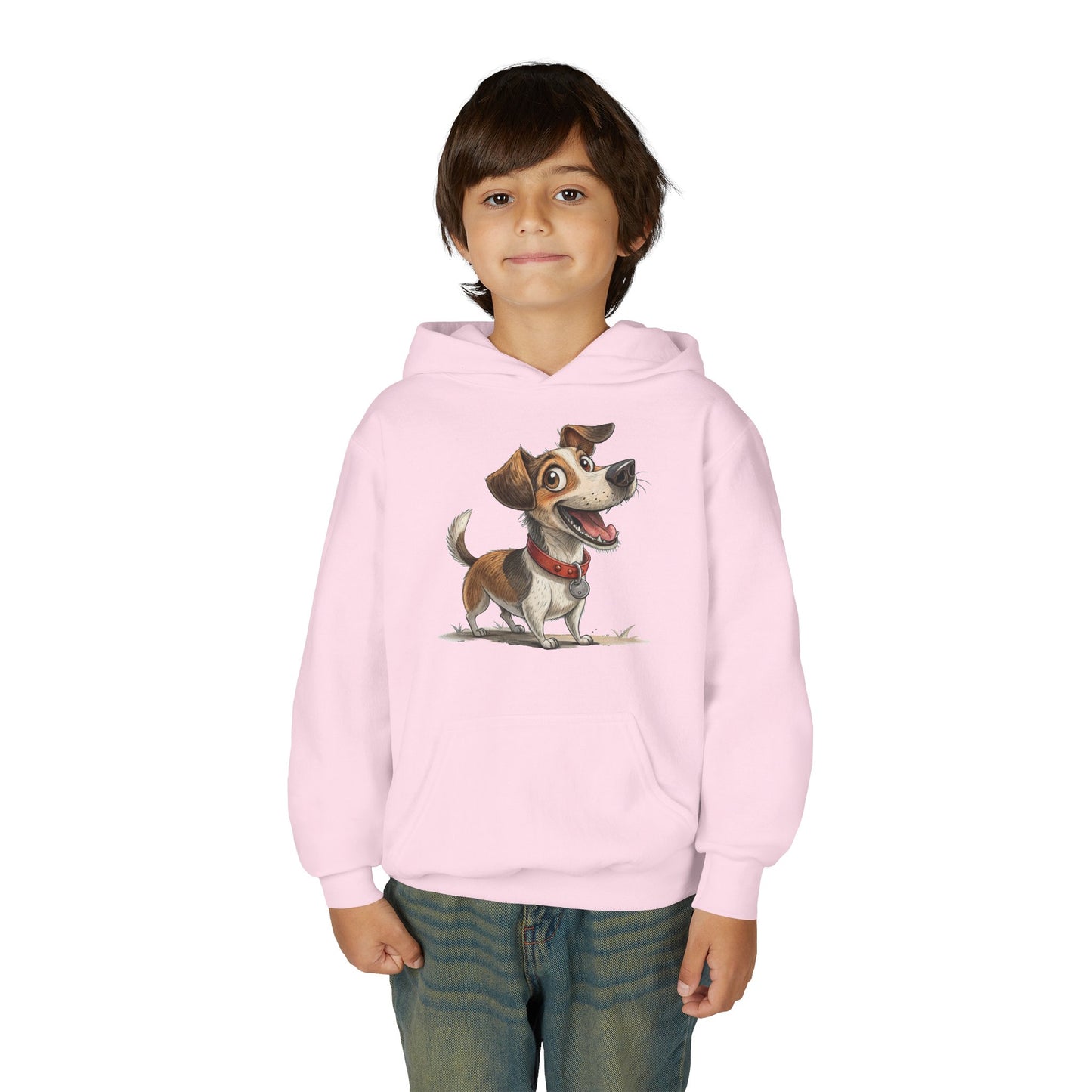 Kids Dog Hoodie – Cute Cartoon Jack Russell Puppy Sweatshirt (Custom Name Option)