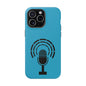 Phone Case — Retro Microphone Podcast Design, Magnetic Impact-Resistant