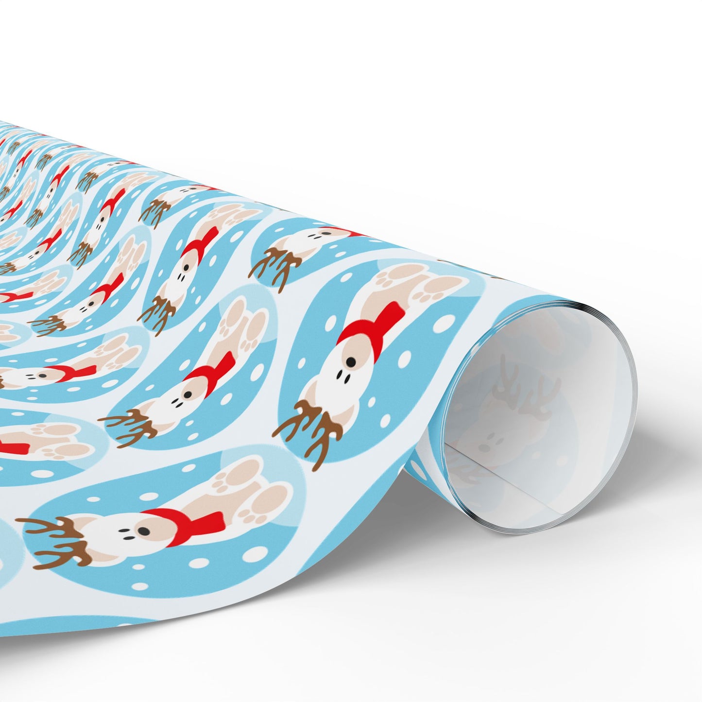 Snow Globe Reindeer Wrapping Paper Roll — Cute Holiday Gift Wrap