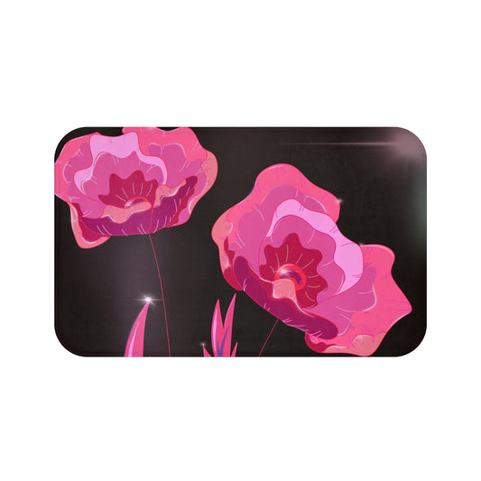 Floral Bliss Bath Mat, Elegant Bathroom Decor, Flower Design Rug, Home Comfort Accessory, Perfect for Gifts & Special Occasions