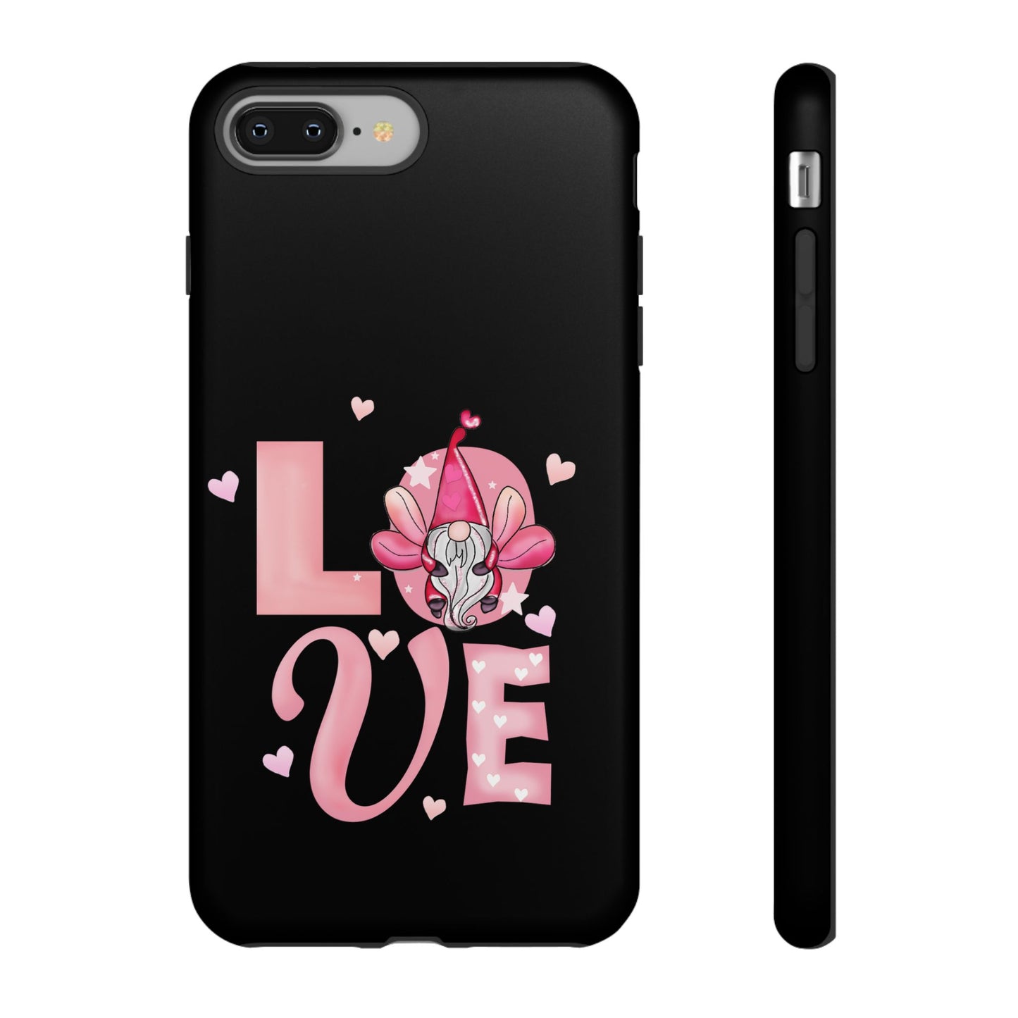Love Gnome Phone Case — Cute Pink Heart Valentines Protective Case