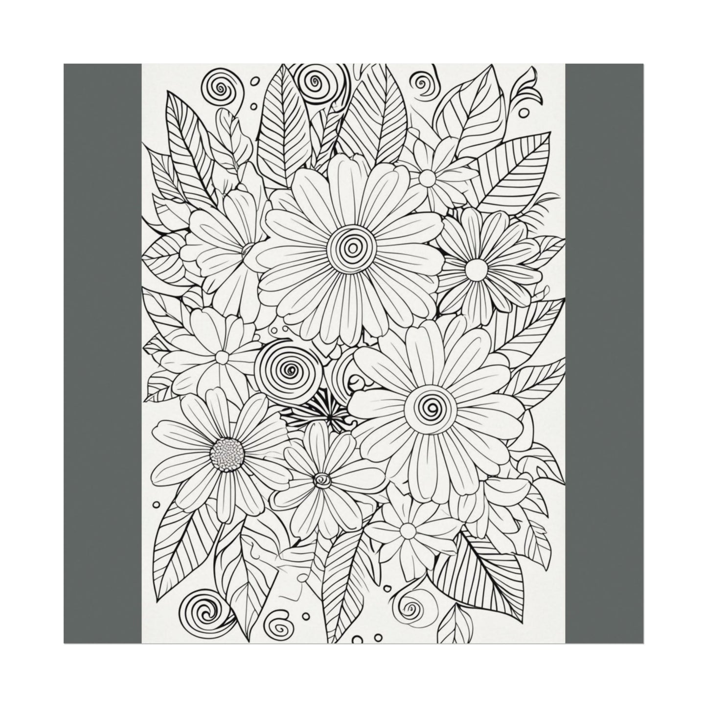 COLOR IT YOURSELF  Line Art Poster — Textured Matte Print