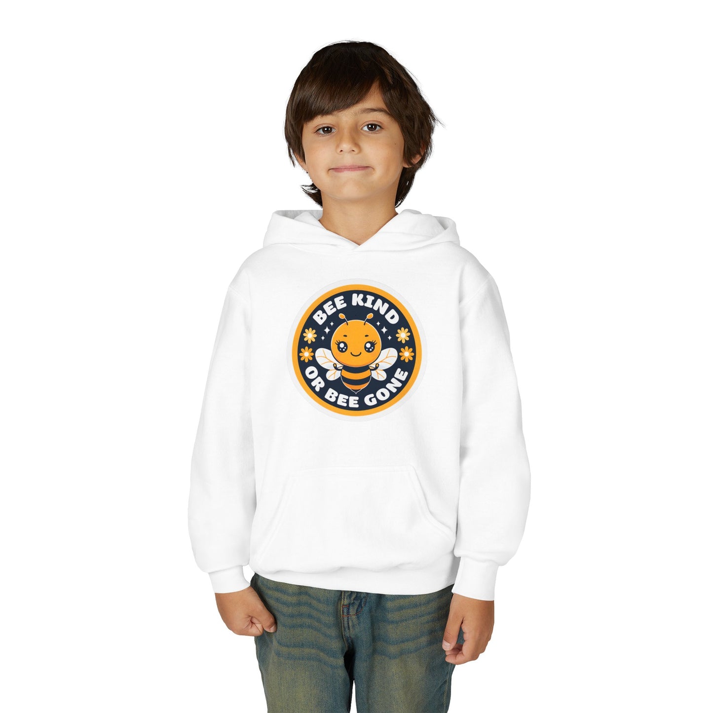 Bee Kind Badge hoodie | Youth Hoodie, Cute Bee Graphic