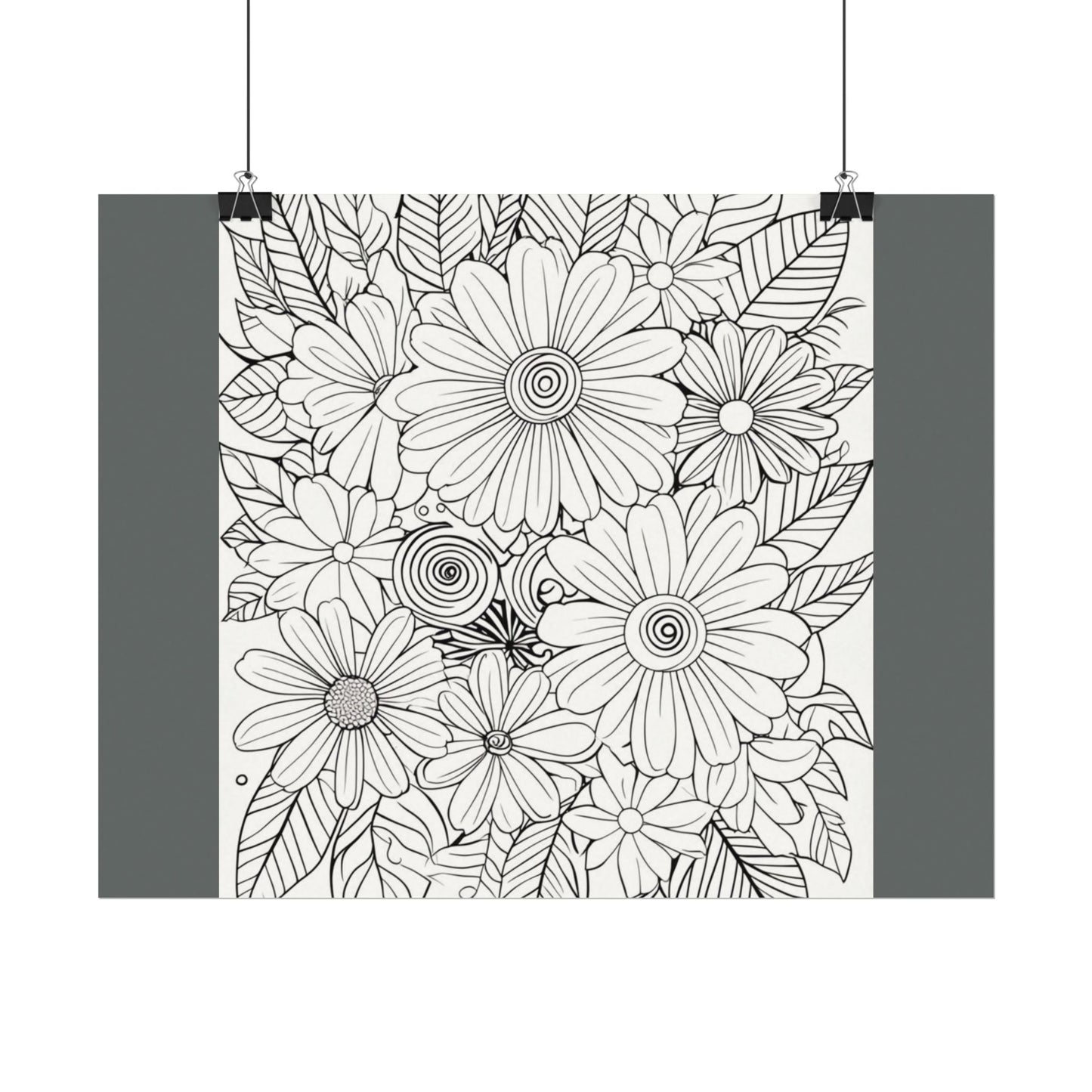 COLOR IT YOURSELF  Line Art Poster — Textured Matte Print