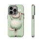 Cute Yoga Sheep Phone Case — Pastel Lamb Ballerina Protective Cover
