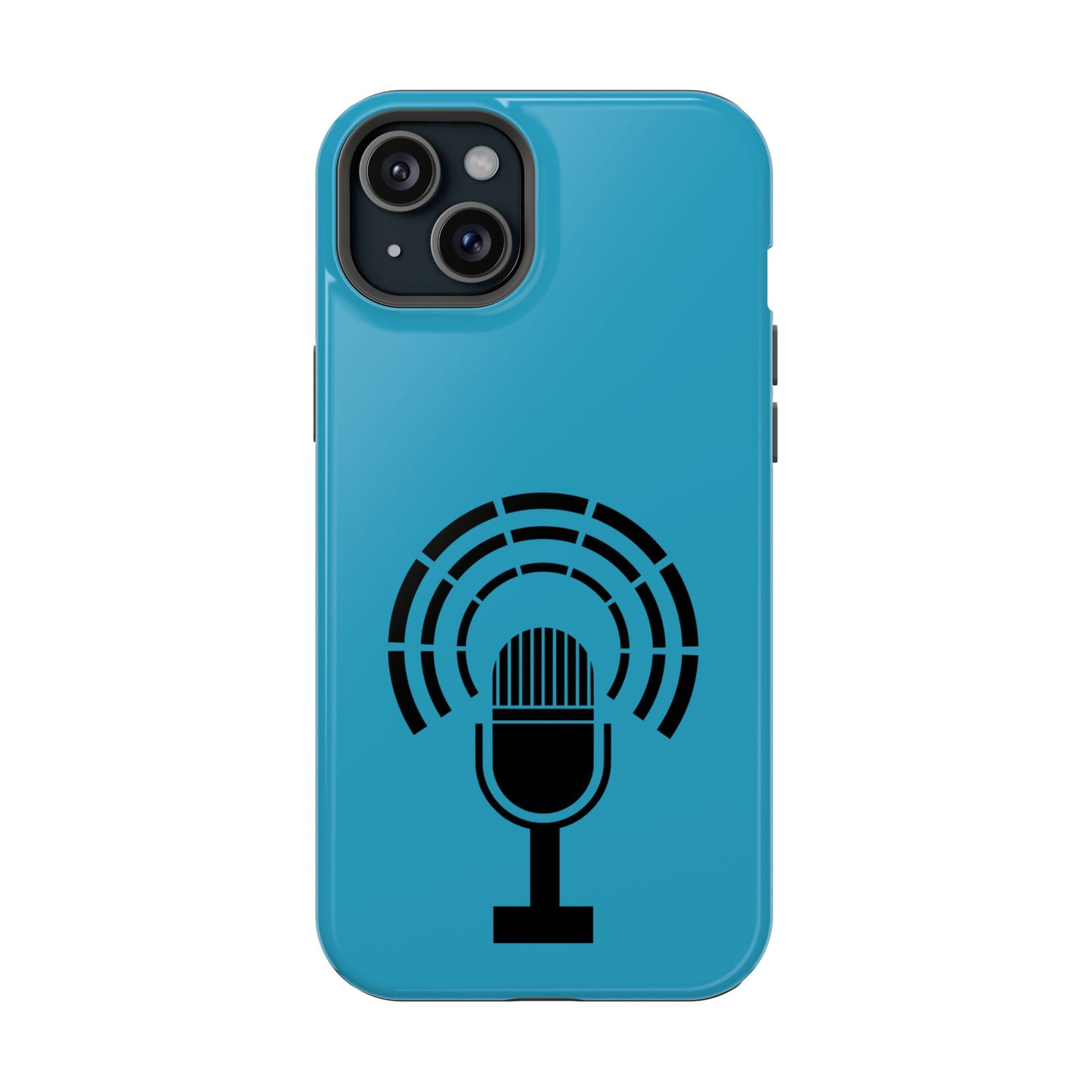 Phone Case — Retro Microphone Podcast Design, Magnetic Impact-Resistant