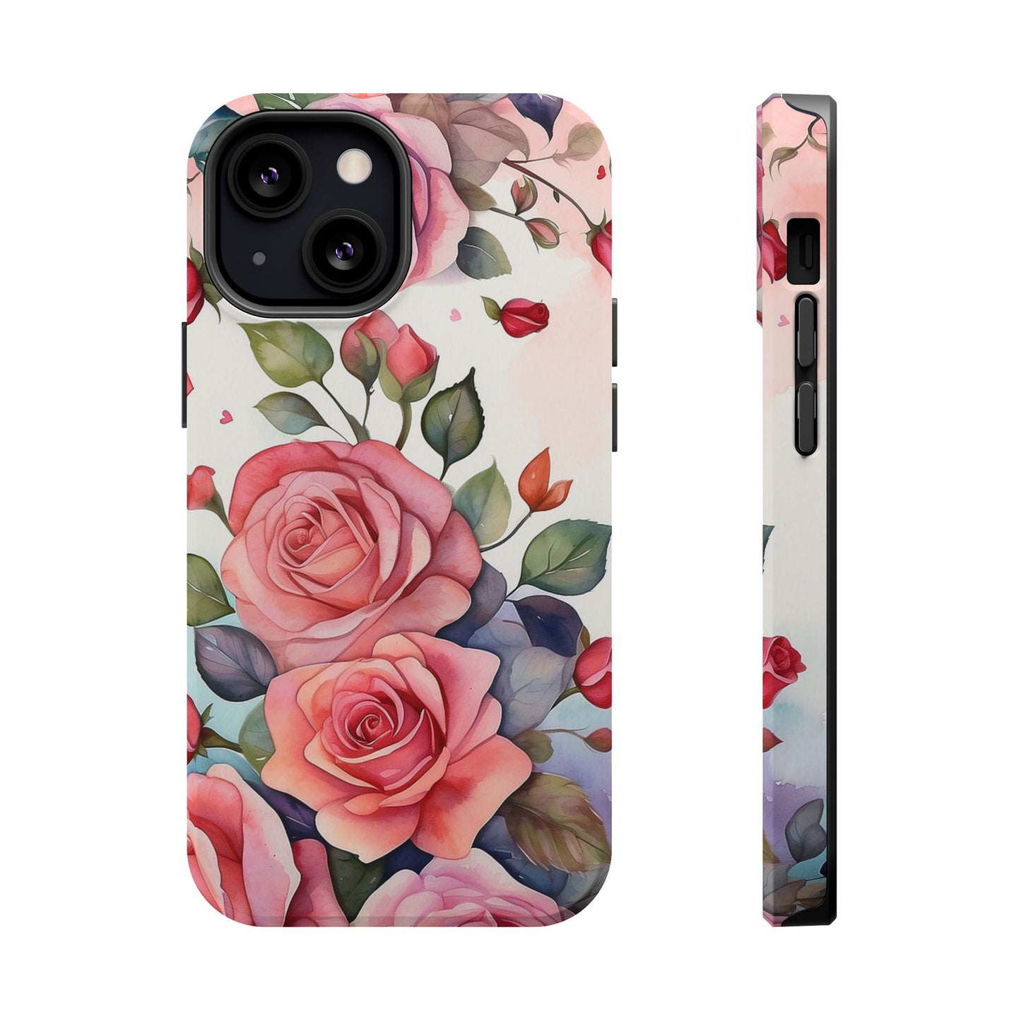 Floral Rose Magnetic Phone Case — Impact-Resistant Protective Cover
