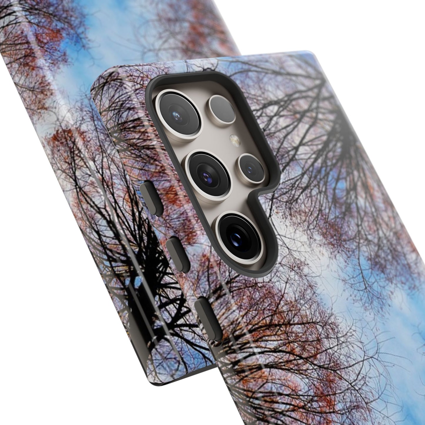 Skyward Trees Phone Case — Nature Forest Canopy Protective Tough Case