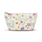 Floral Spring Makeup Pouch — Watercolor Wildflower Accessory Bag