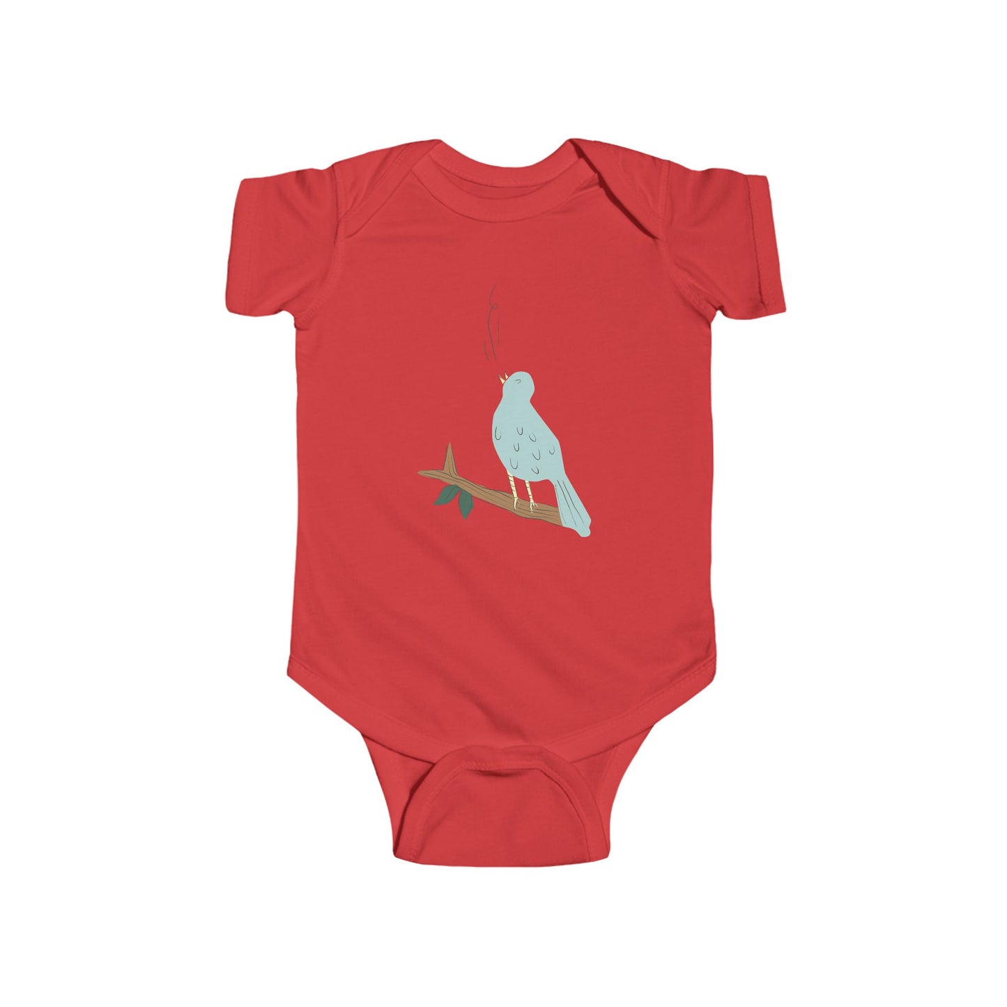 Aqua Dove Baby Bodysuit – Pastel Bird Infant Onesie