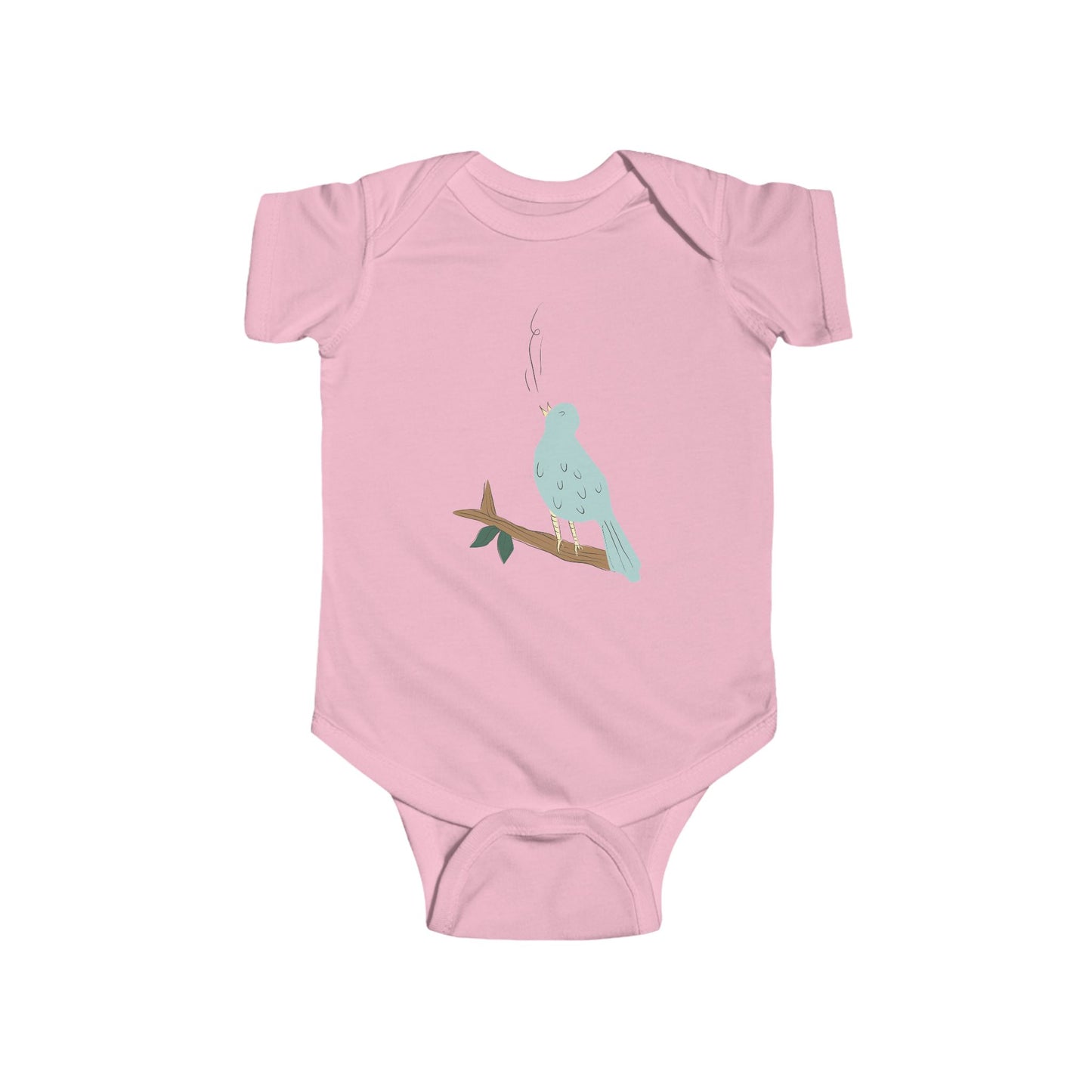 Aqua Dove Baby Bodysuit – Pastel Bird Infant Onesie