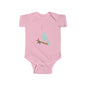 Aqua Dove Baby Bodysuit – Pastel Bird Infant Onesie