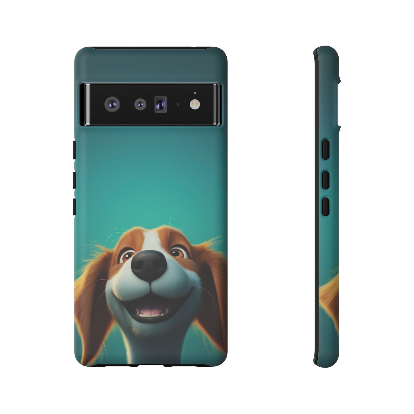 Happy Dog Phone Case — Cute Cartoon Puppy Protective Phone Cover