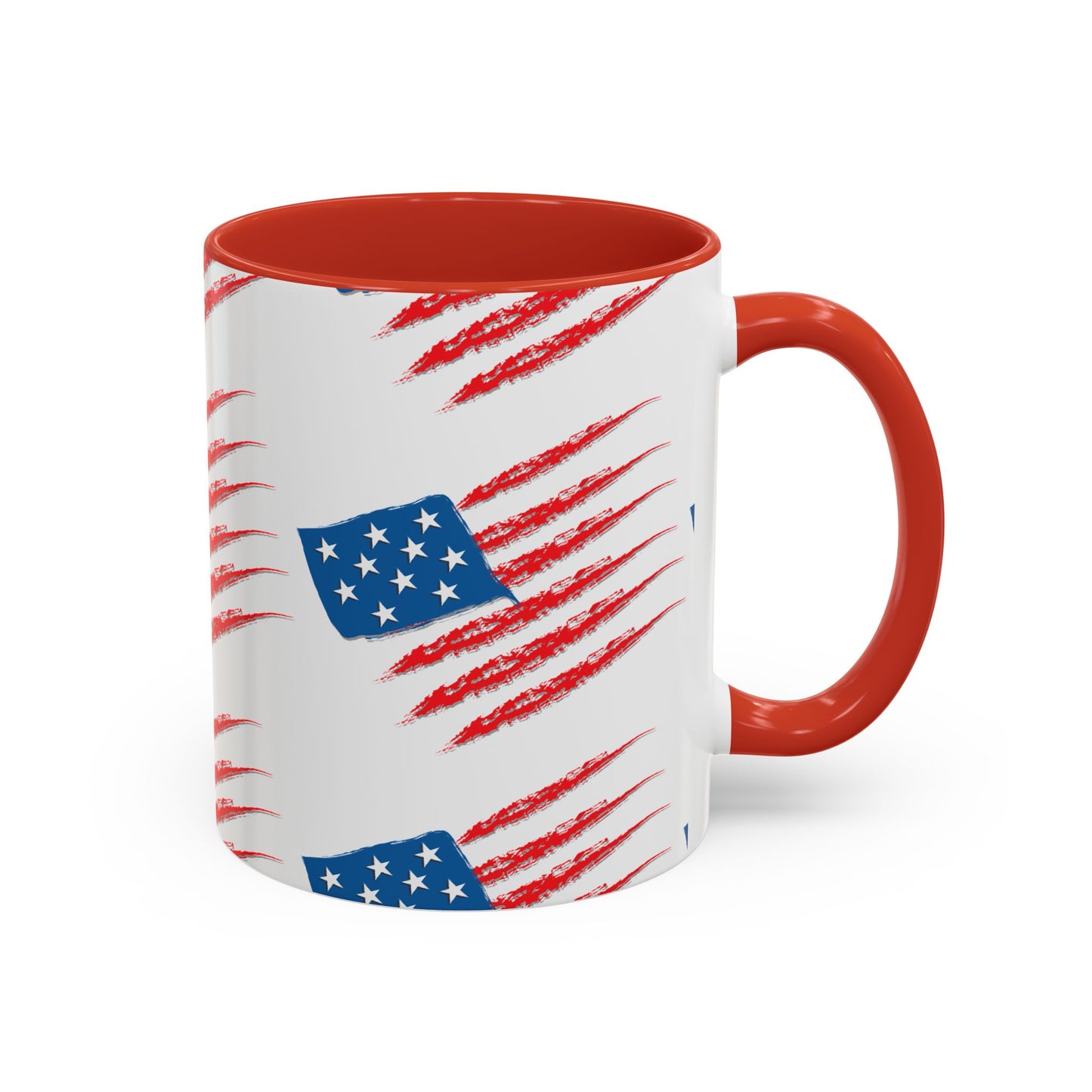 Patriotic Accent Coffee Mug | USA Flag Design