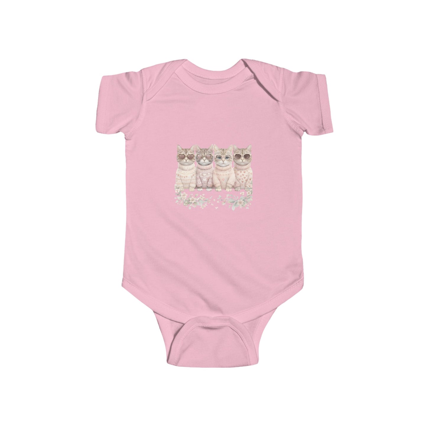 Baby Bodysuit — Watercolor Kittens Nursery Onesie