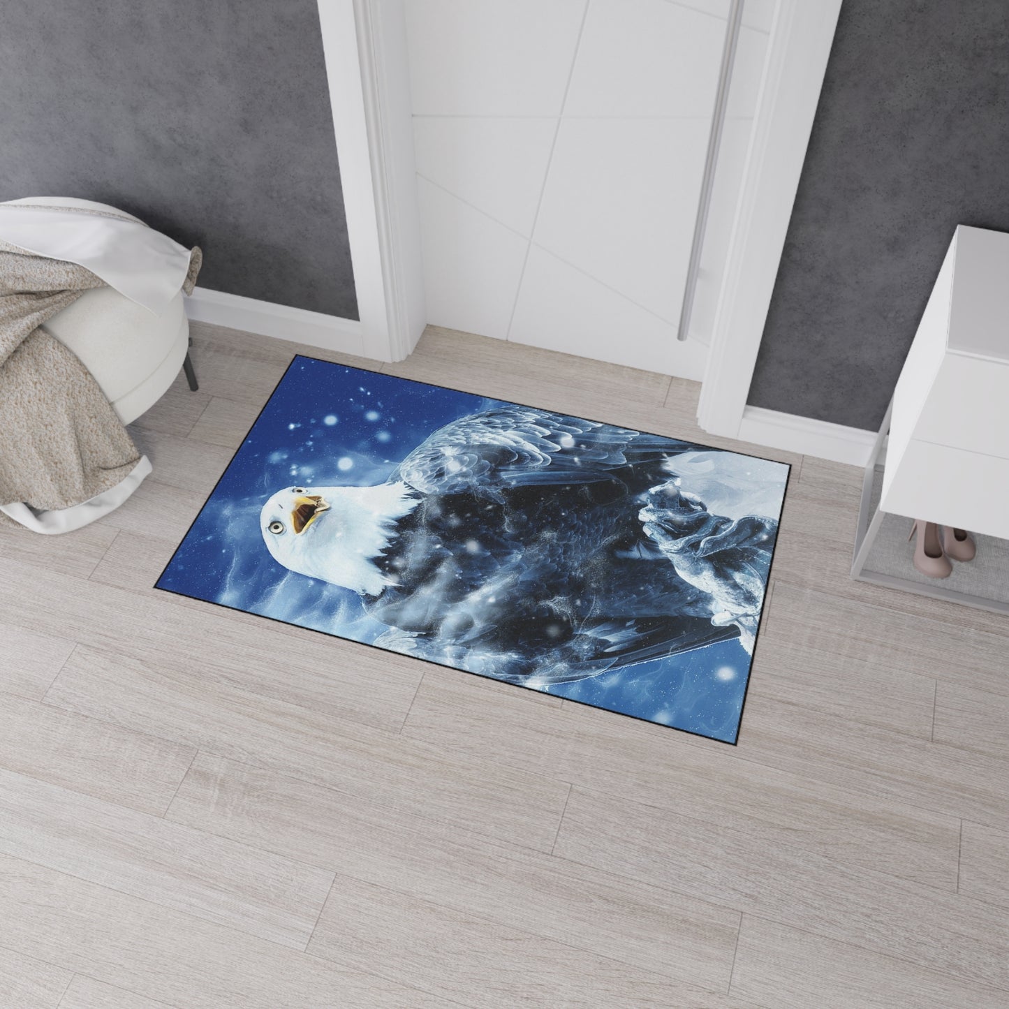 Eagle in Snow Heavy Duty Floor Mat – Durable Outdoor/Entryway Welcome Rug