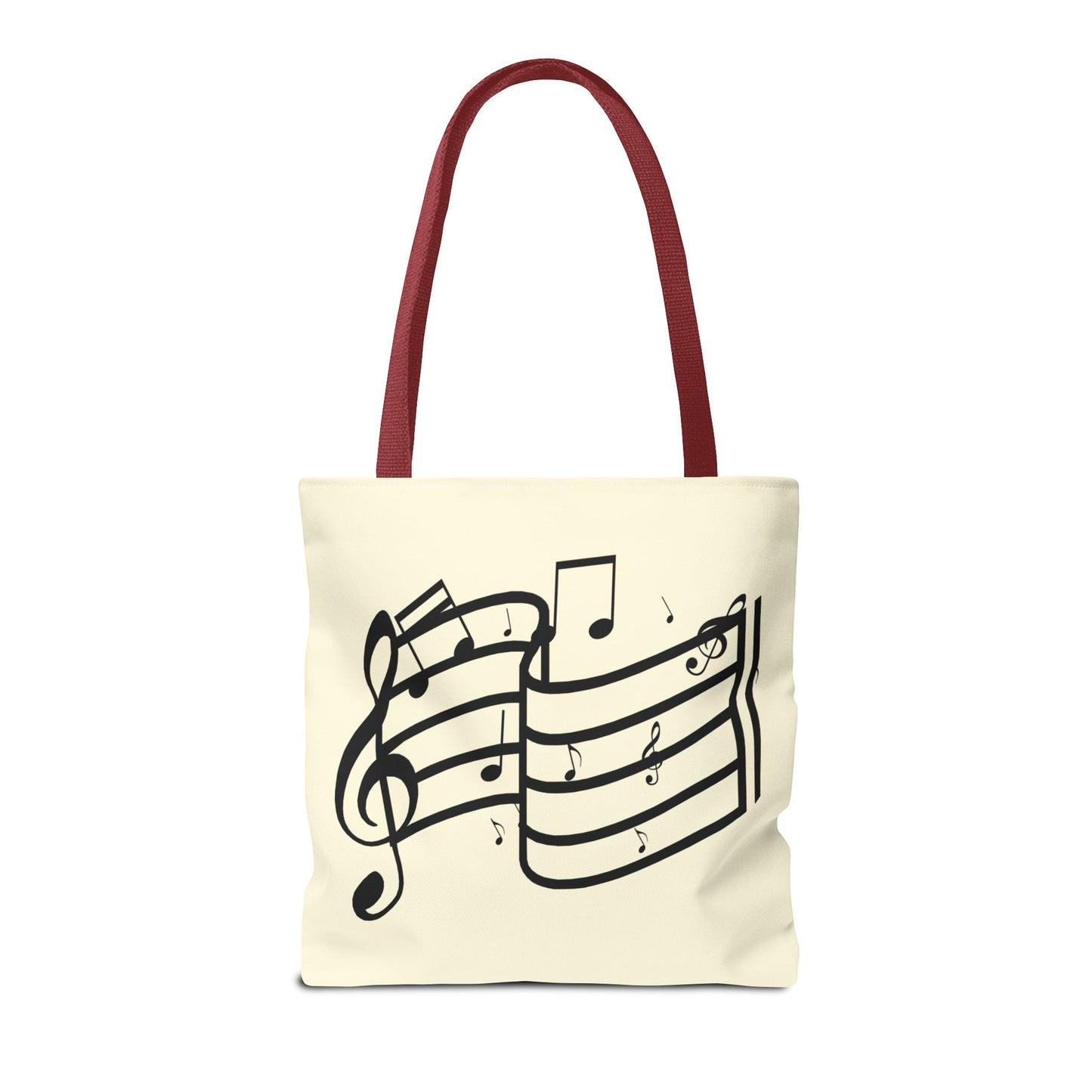 Music Notes Tote Bag — Sheet Melody Canvas Tote for Musicians & Music Lovers