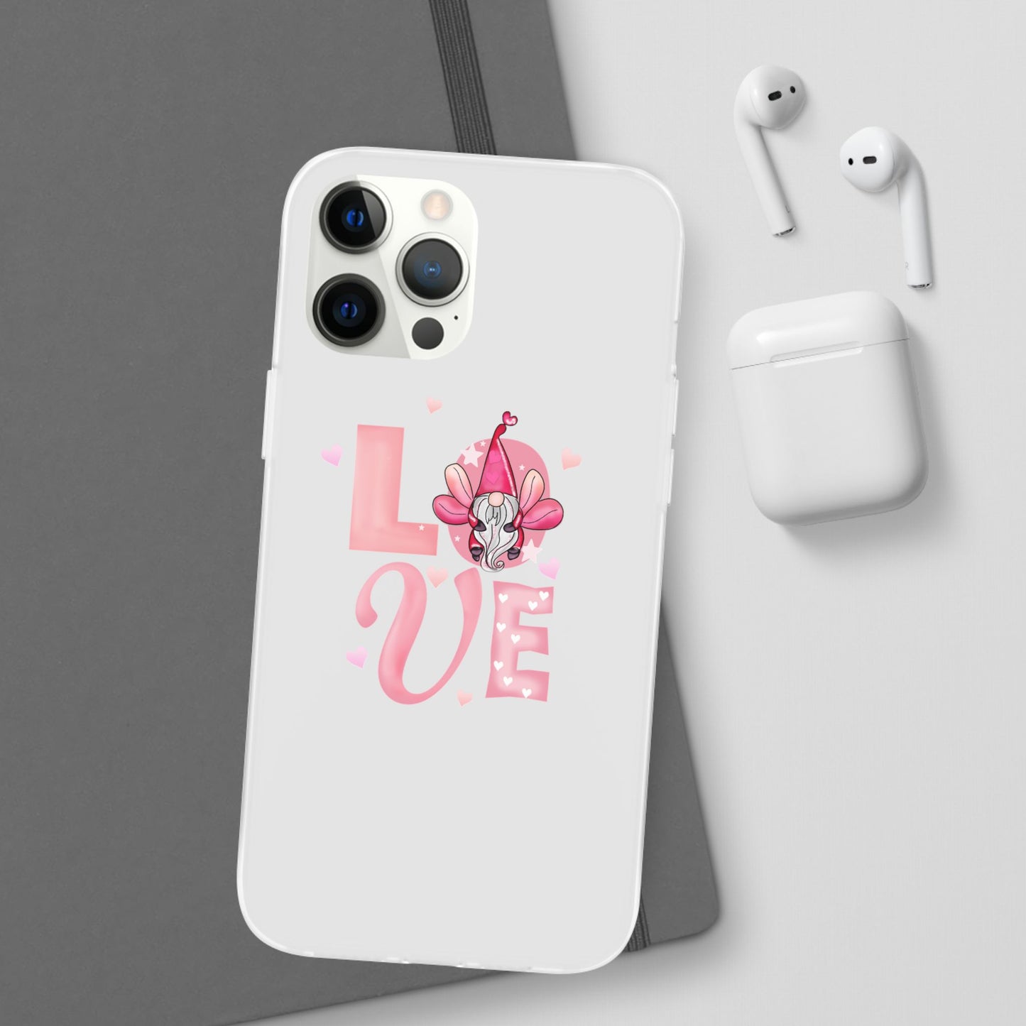Love Gnome Phone Case — Cute Pink Valentine Flexi Case