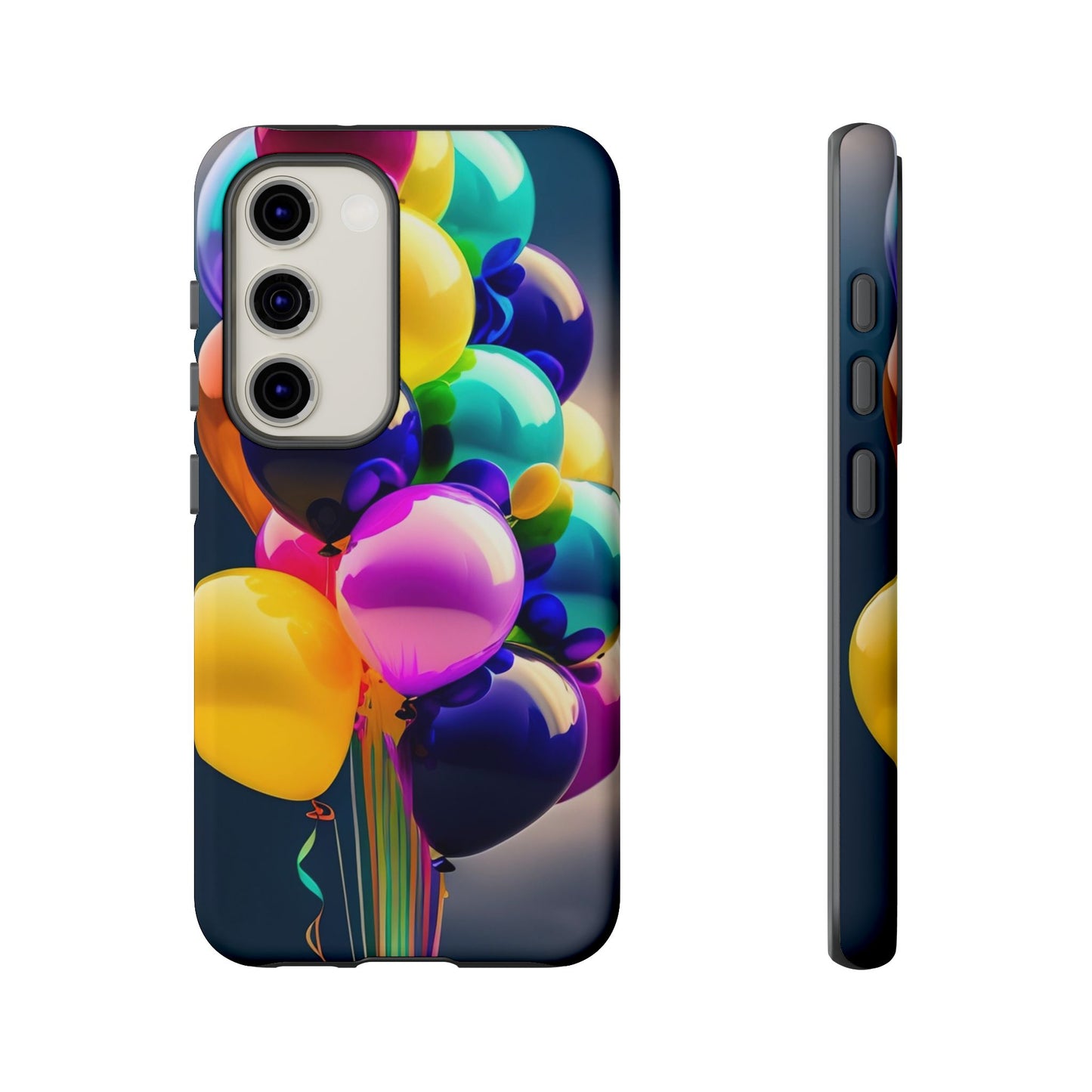 Colorful Balloon Tough Phone Case — Vibrant Party Balloons Protective Cover