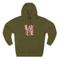 Love Blossom Hoodie — Pink Floral "LOVE" Graphic Fleece Hoodie
