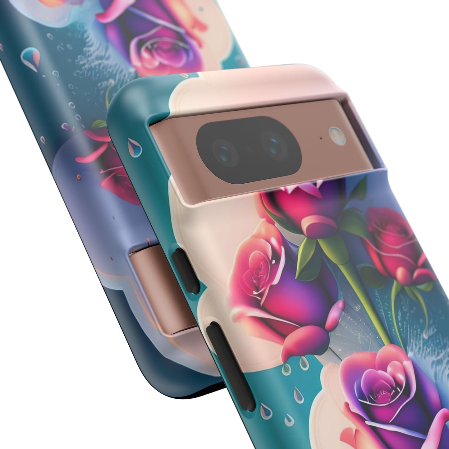 Floral Dream Tough Phone Case — Rose Bouquet Clouds Design