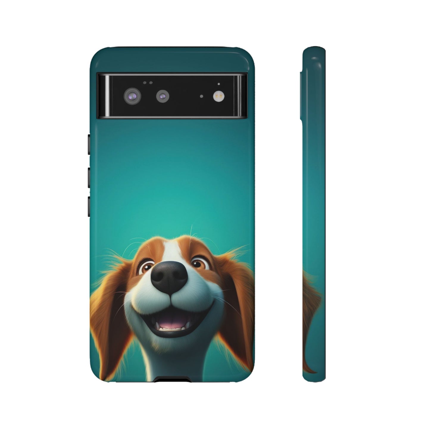 Happy Dog Phone Case — Cute Cartoon Puppy Protective Phone Cover