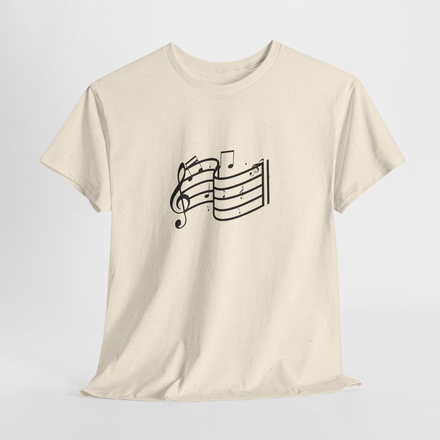 Music Notes T‑Shirt — Minimalist Sheet Music Tee for Musicians & Music Lovers