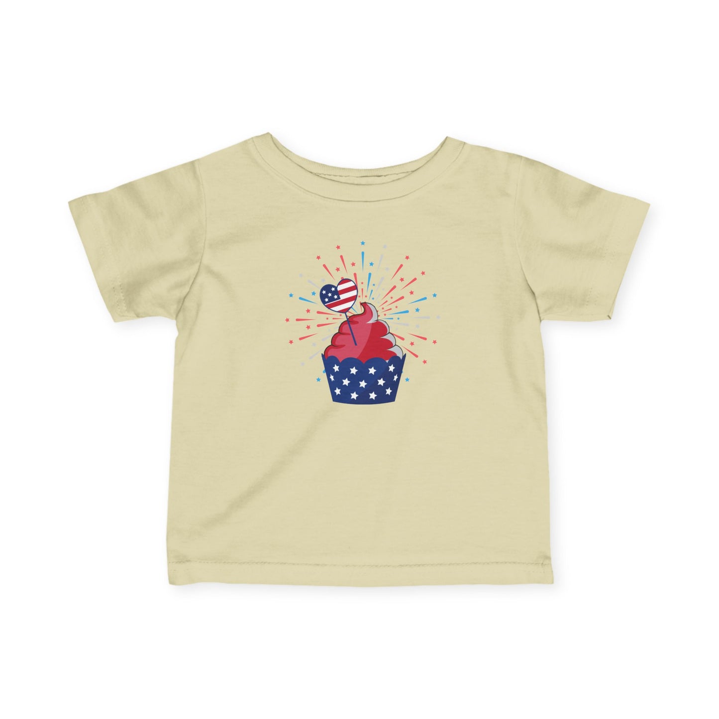 Patriotic Infant Tee with Cupcake Design, Baby Independence Day Outfit, 4th of July Celebration Shirt, Cute Toddler Tee, Summer Party [...]