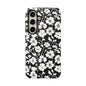Floral Noir Tough Phone Case — Black & White Flower Protective Cover