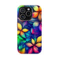 Floral Prism Magnetic Impact-Resistant Phone Case — Colorful Gradient Petal Design