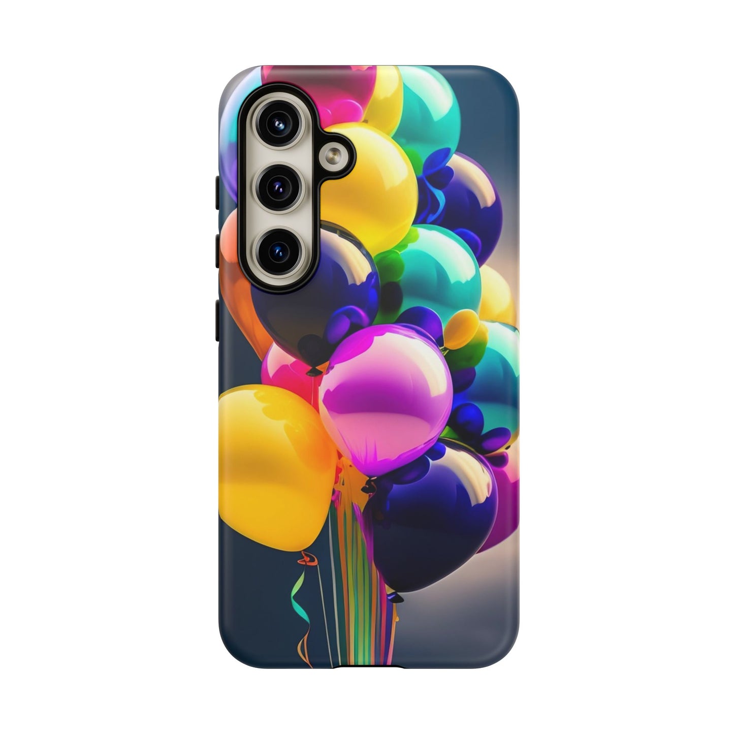Colorful Balloon Tough Phone Case — Vibrant Party Balloons Protective Cover