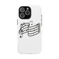 Musical Notes Phone Case — Black Treble Clef Music Staff Tough Case
