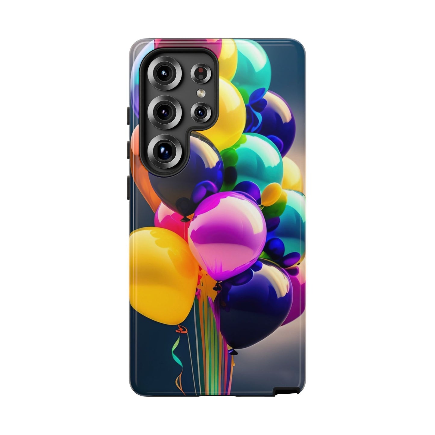 Colorful Balloon Tough Phone Case — Vibrant Party Balloons Protective Cover