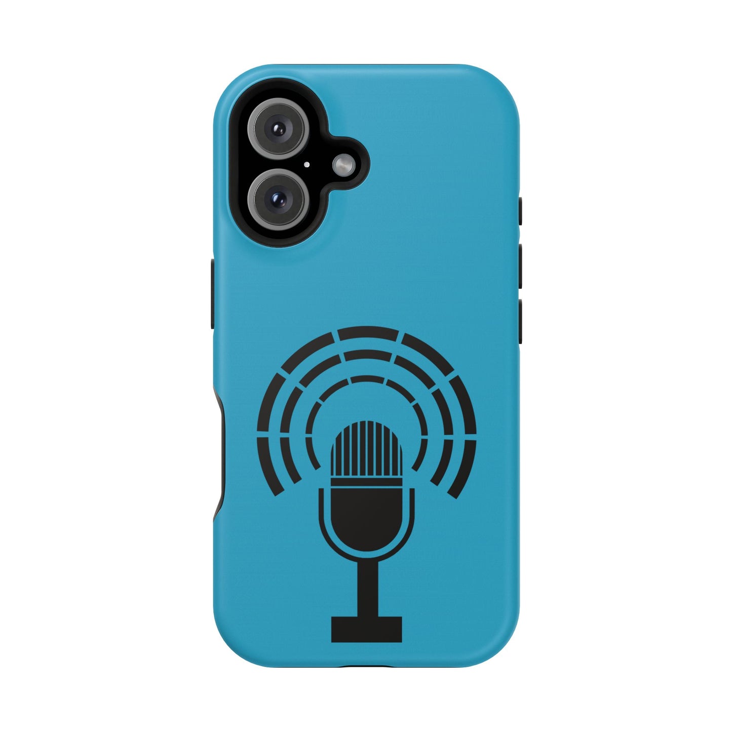 Phone Case — Retro Microphone Podcast Design, Magnetic Impact-Resistant