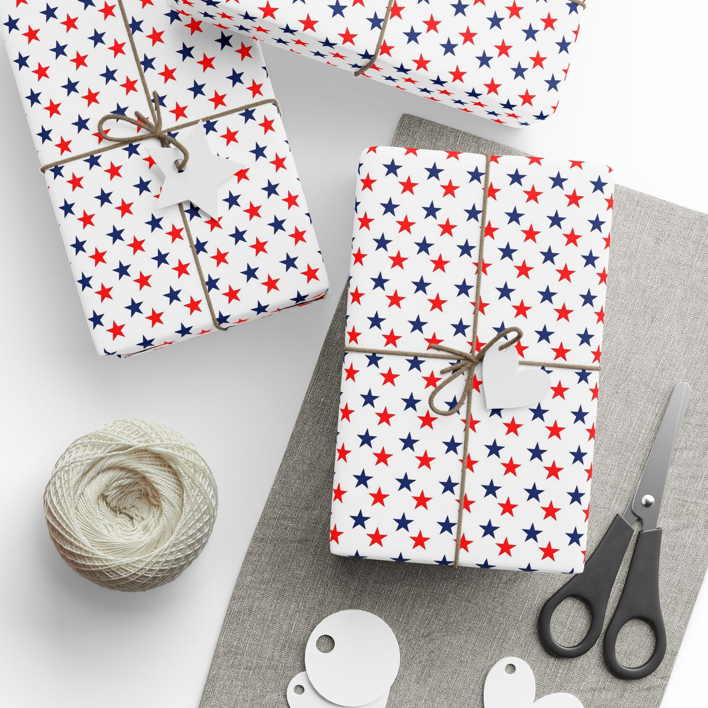 Wrapping Papers stars red white and blue