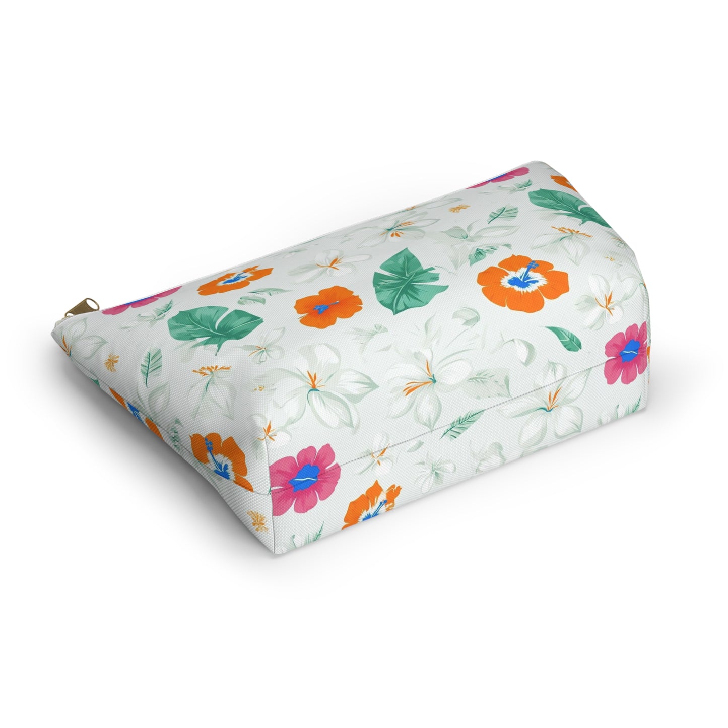 Floral Tropical Accessory Pouch — T‑Bottom Cosmetic Bag