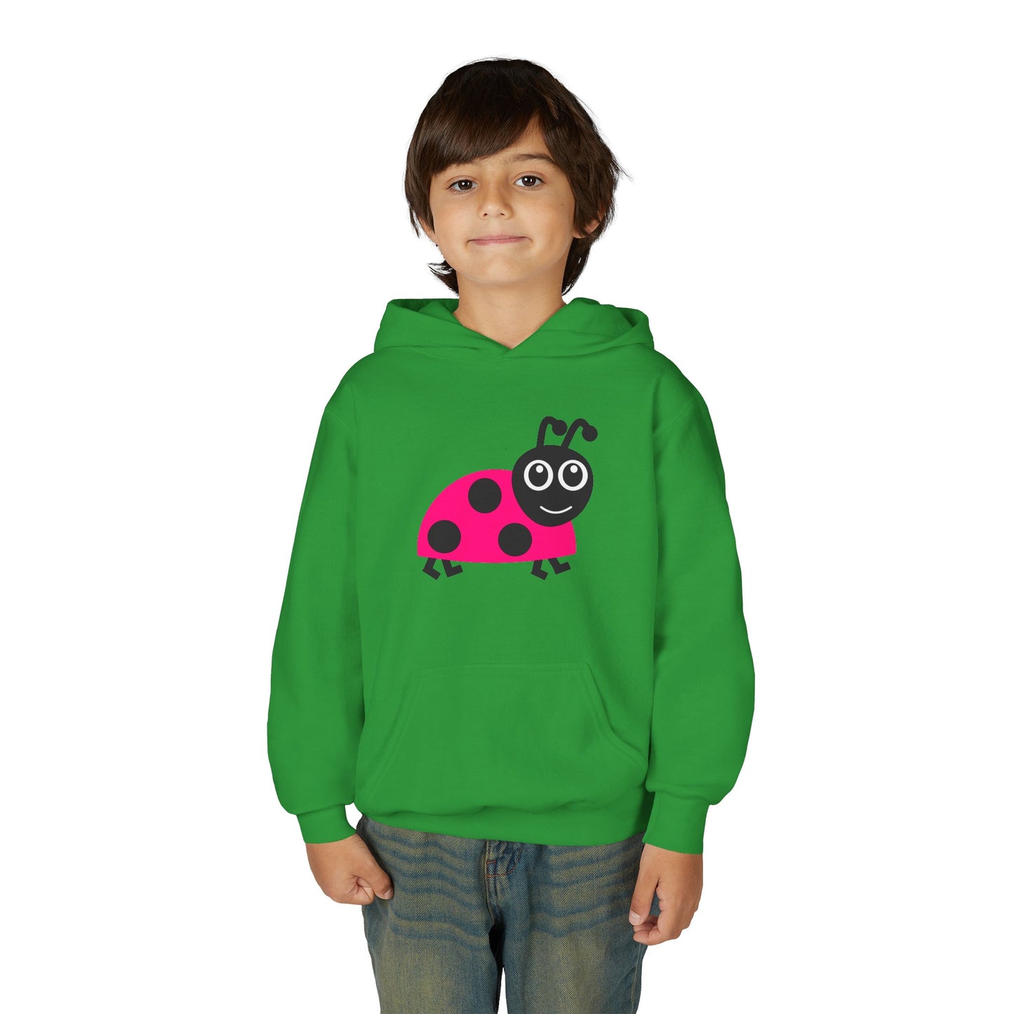 Pink Ladybug Kids Hoodie | Cute Bug Graphic Sweatshirt