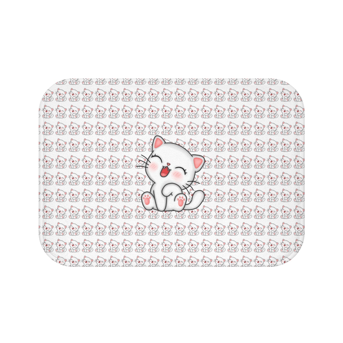 Cute Cat Bath Mat, Adorable Kitty Bath Decor, Cat Lover Gift, Bathroom Accessory, Fun Cat Design for Kids, Cozy Home Decor