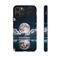 Moonlit Reflection Phone Case — Night Sky Moon & Clouds Tough Case