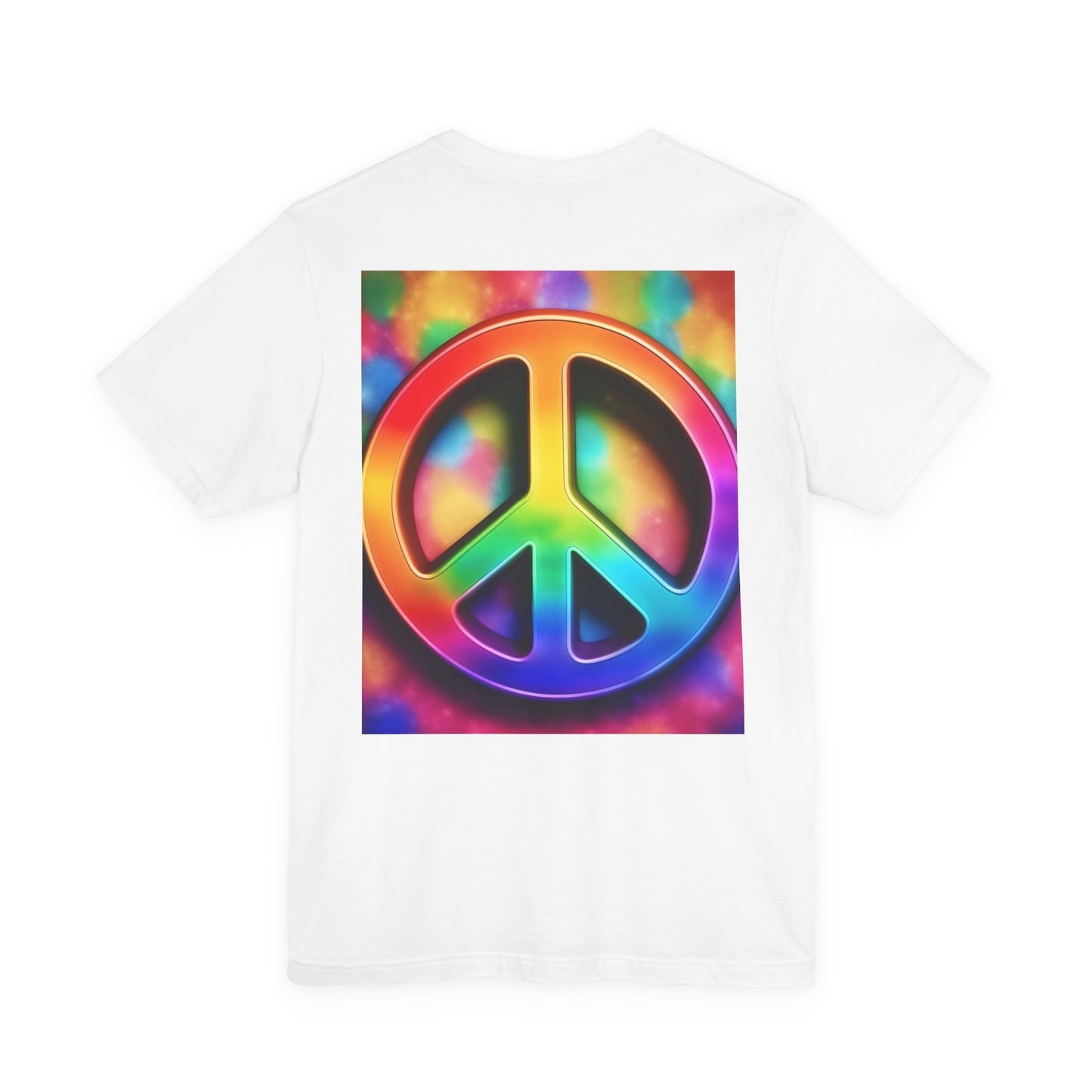 Peace Sign Tie-Dye Tee — Rainbow Hippie Peace Symbol T-Shirt