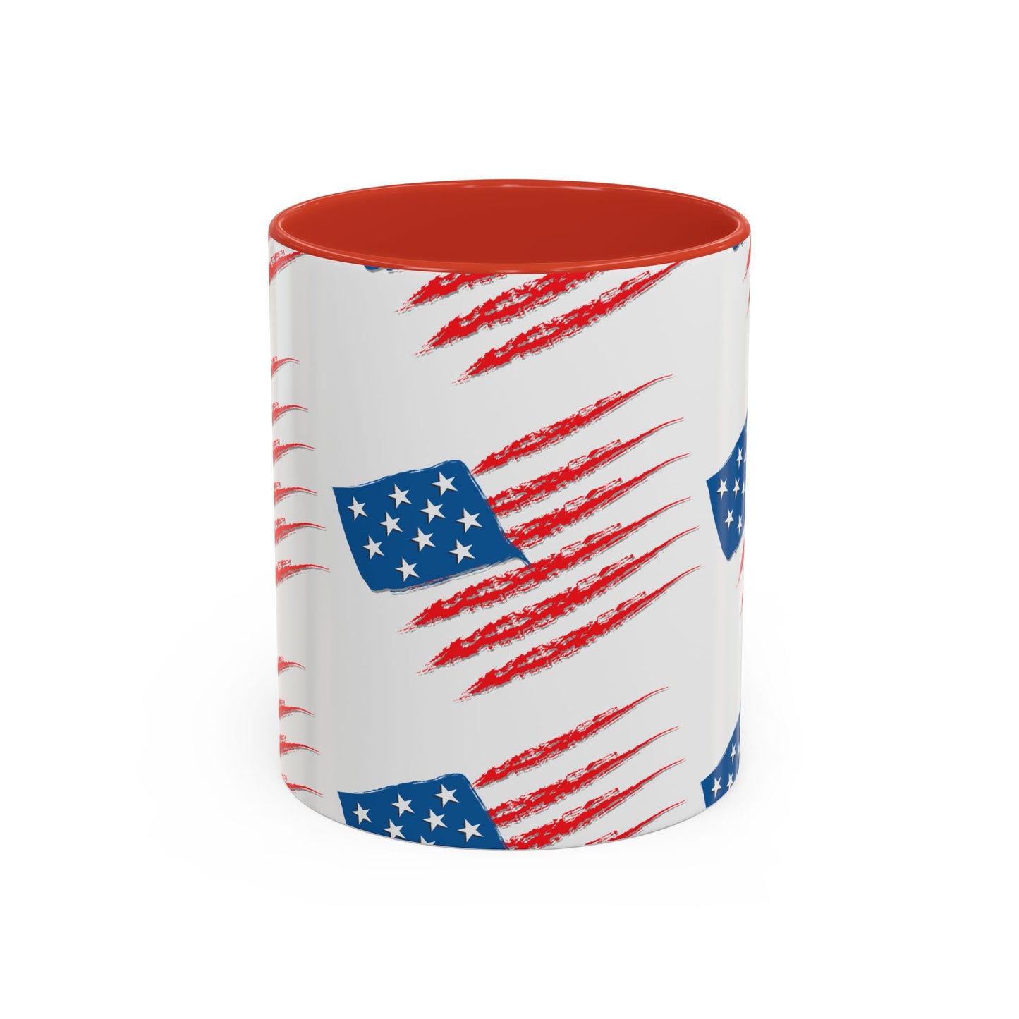 Patriotic Accent Coffee Mug | USA Flag Design