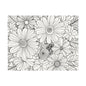 COLOR IT YOURSELF Floral Line Art Poster — Textured Matte Print