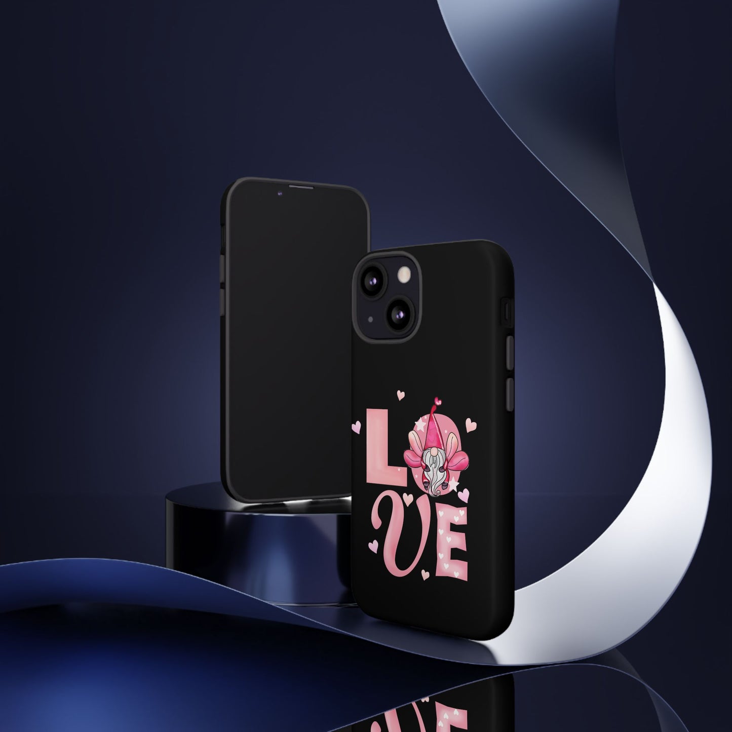 Love Gnome Phone Case — Cute Pink Heart Valentines Protective Case