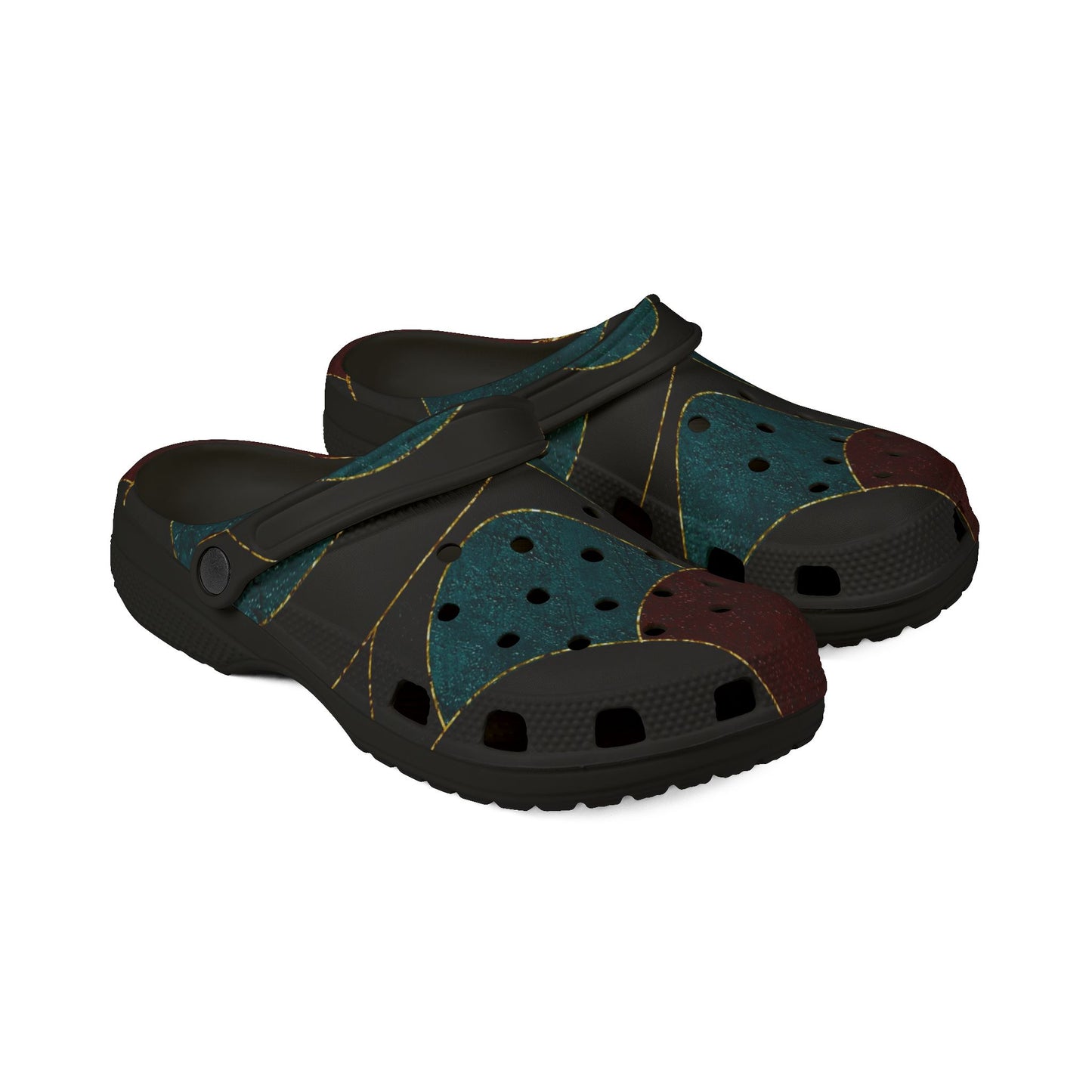 Abstract Polka Dot EVA Clogs — Comfortable Slip-On Rubber Shoes