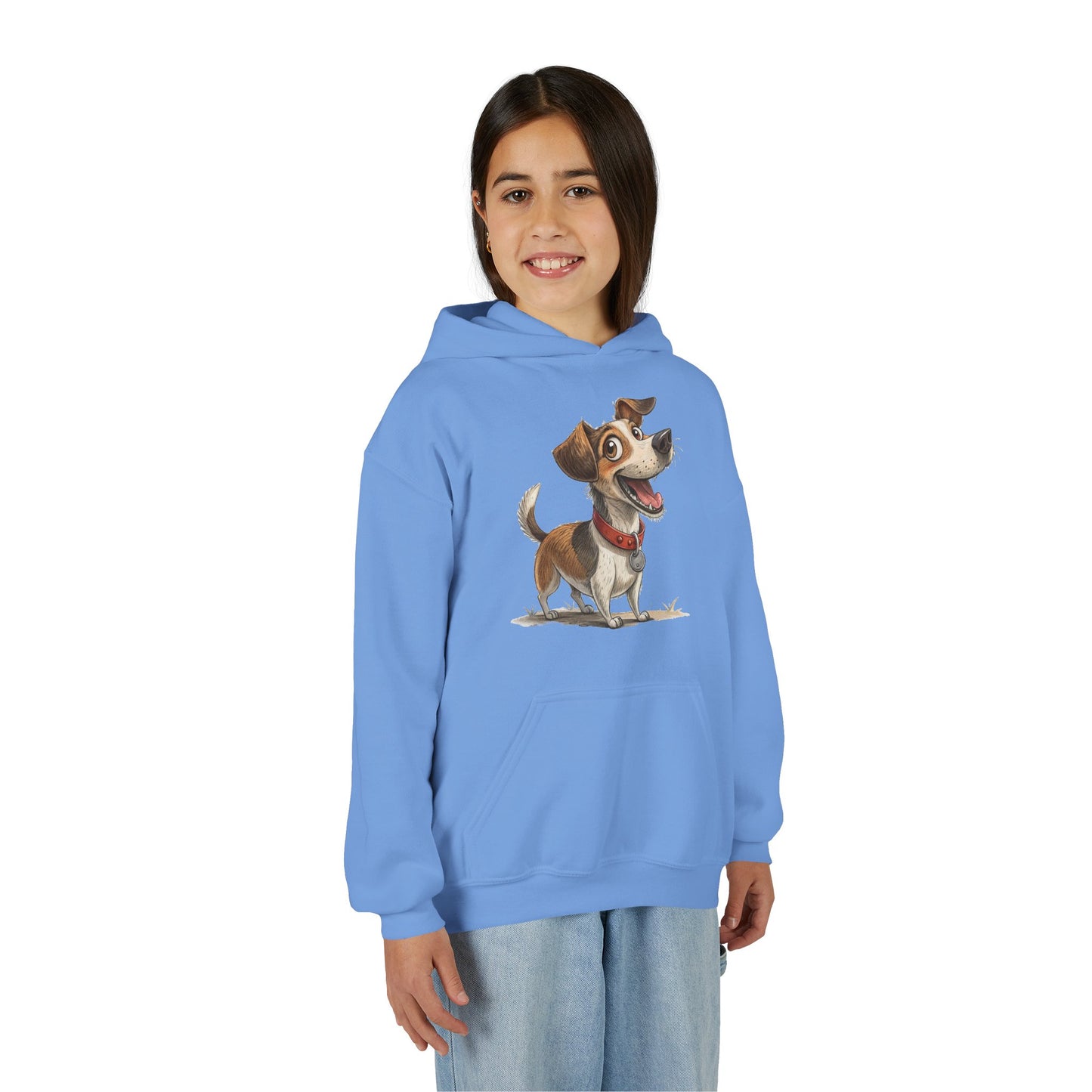 Kids Dog Hoodie – Cute Cartoon Jack Russell Puppy Sweatshirt (Custom Name Option)