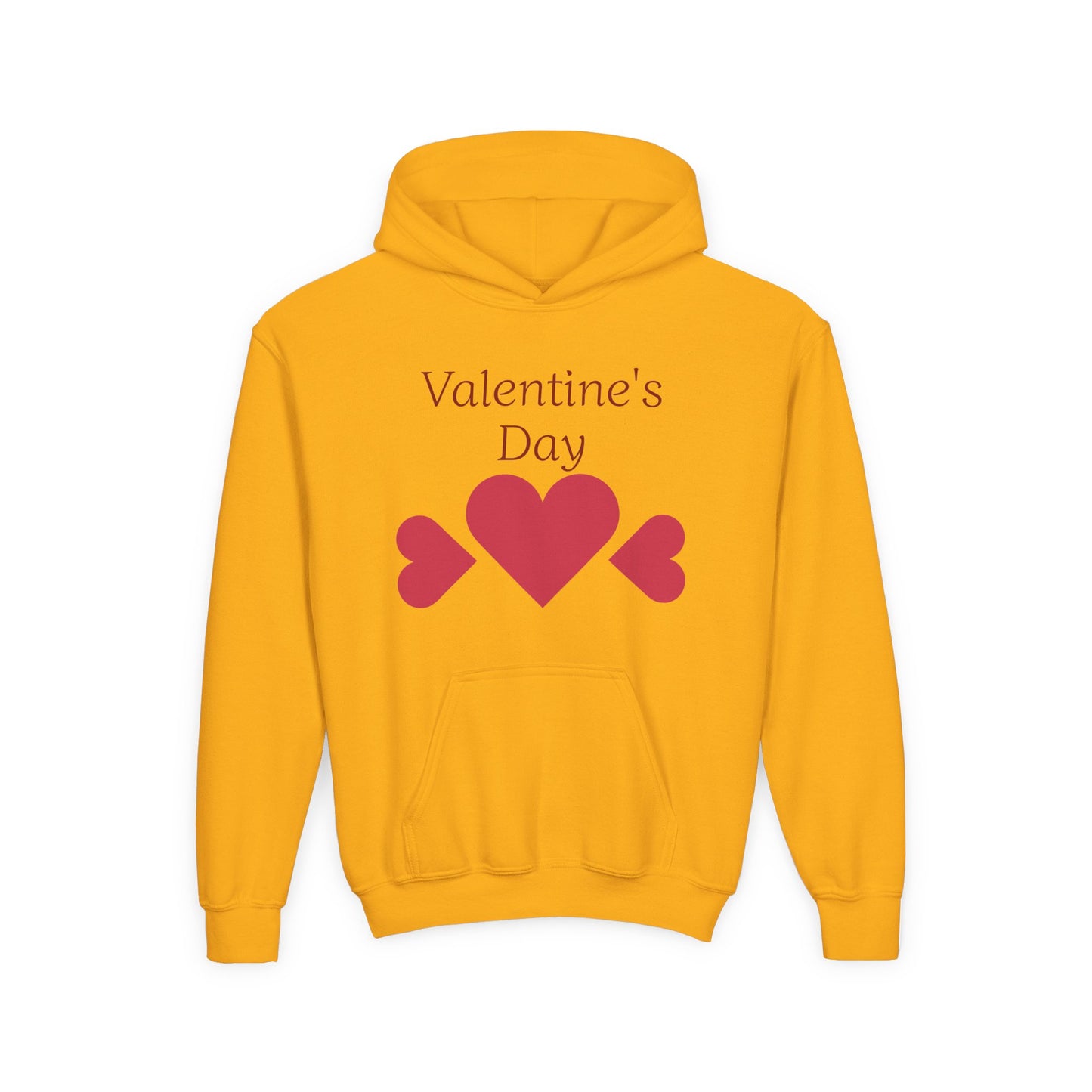 Valentine's Day Kids Hoodie - Pink Heart Trio Youth Sweatshirt